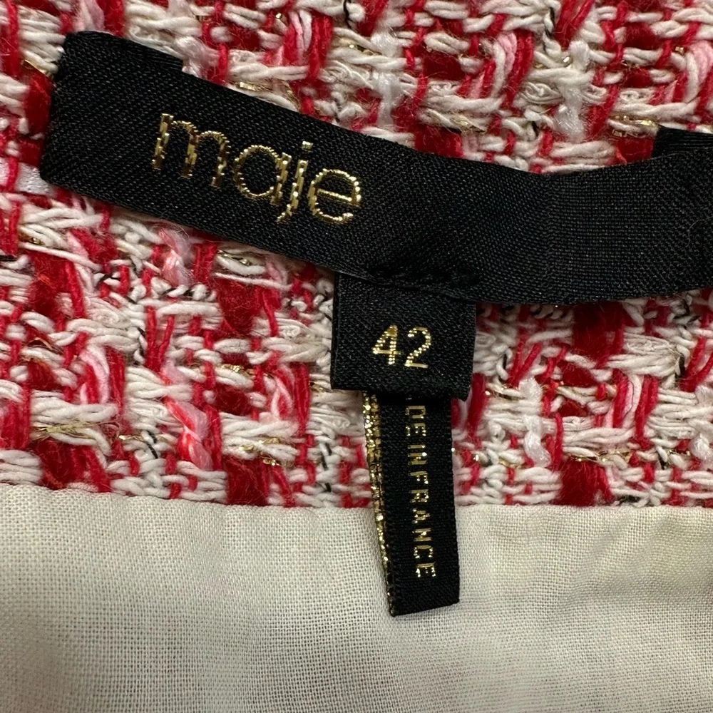 Maje Jenetia Tweed Mini Skirt - Size 42 ( US XL) - Picture 9 of 15